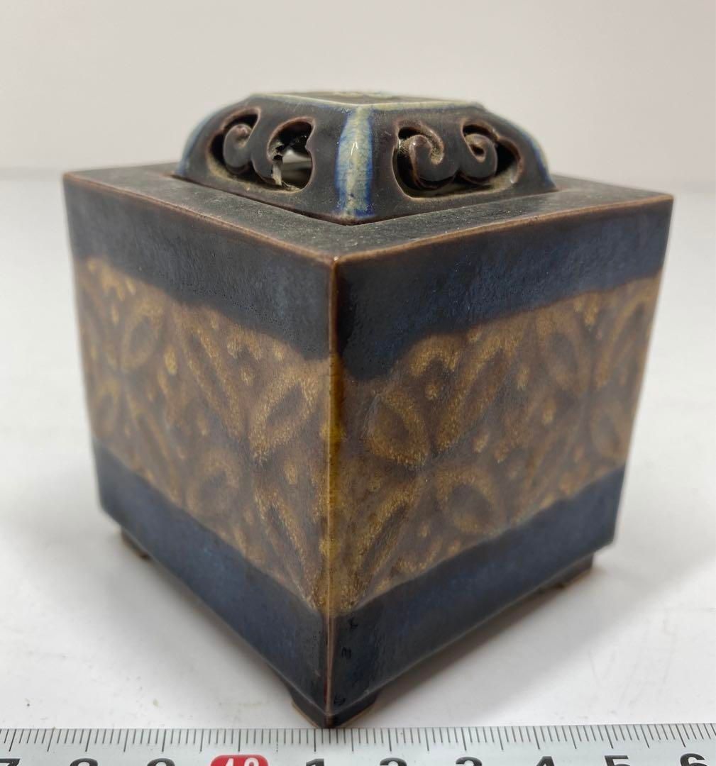 初代 徳田八十吉 香炉 トヒカサ 直径7㎝ 東山6-0115