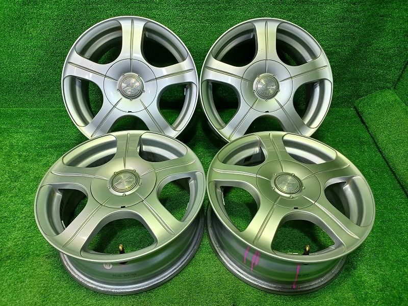 ウェッズ ジョーカークイーン ｳﾞｨｯﾂ ホイール アルミ シルバー 14インチ 5.5J 4穴 5穴マルチ 4本 100