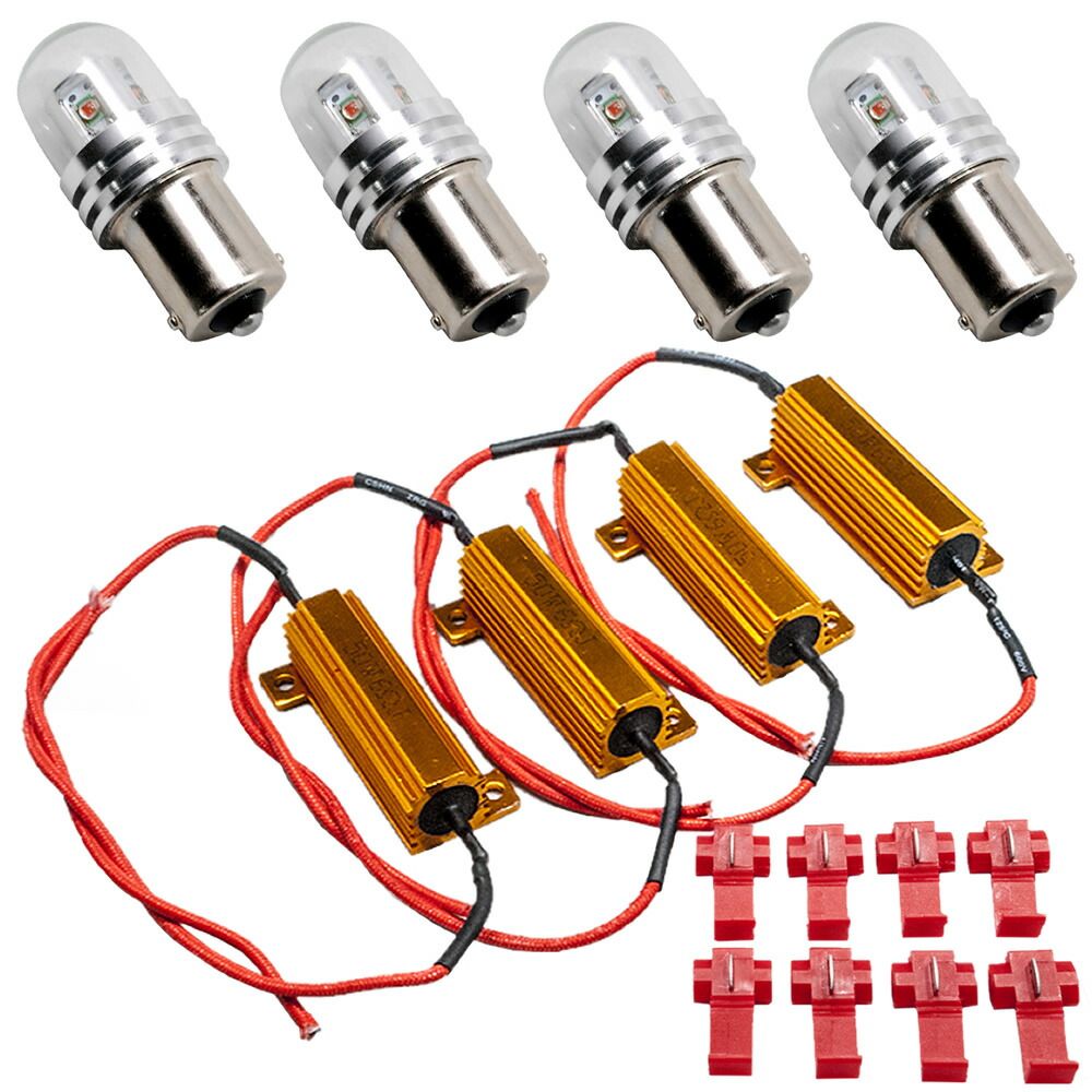 鬼爆閃光 キャミ前期 J100系 [H11.5～H12.4] LEDウインカー球 B+抵抗器 4個セット