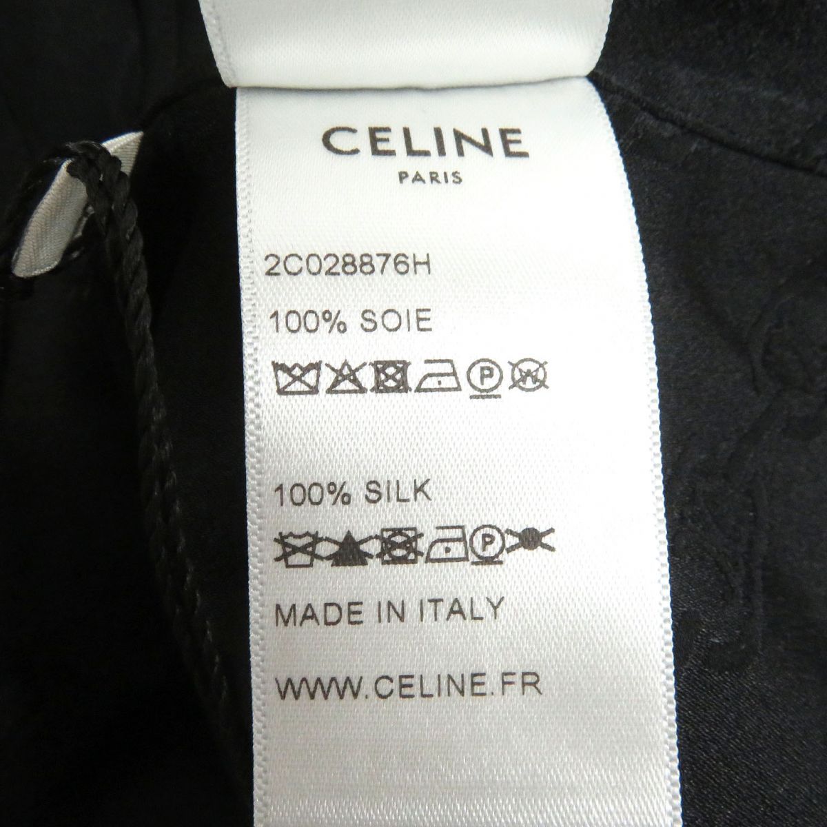 未使用品□20SS CELINE/セリーヌ 2C028876H TRIOMPHE CHAIN SILK SHIRT