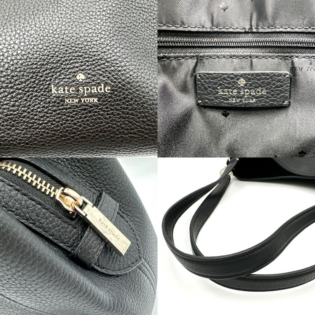 □新品□ kate spade トートバッグ 本革 A4収納 ブラック 1373T