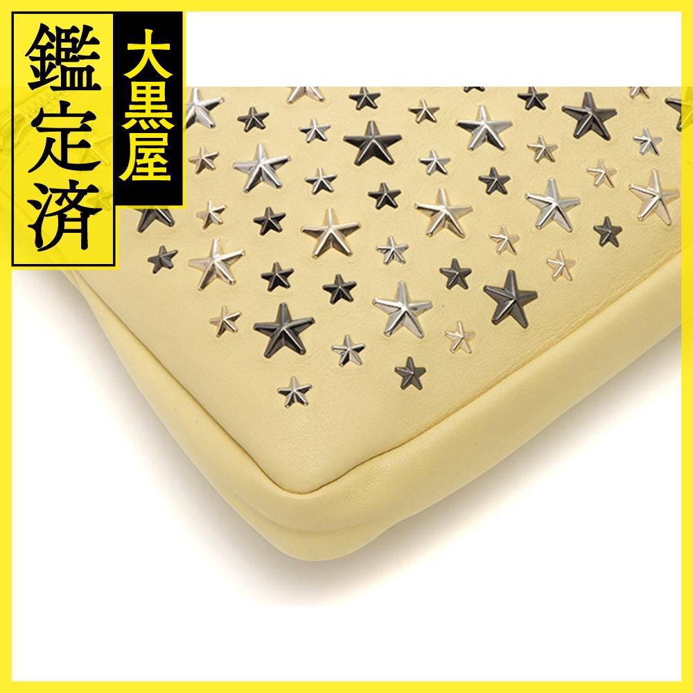 美品　ジミーチュウ パイソン　型押しレザー スタースタッズ クラッチバッグ Jimmy Choo(ジミーチュウ) クラッチバッグ(メンズ) - 海外通販の