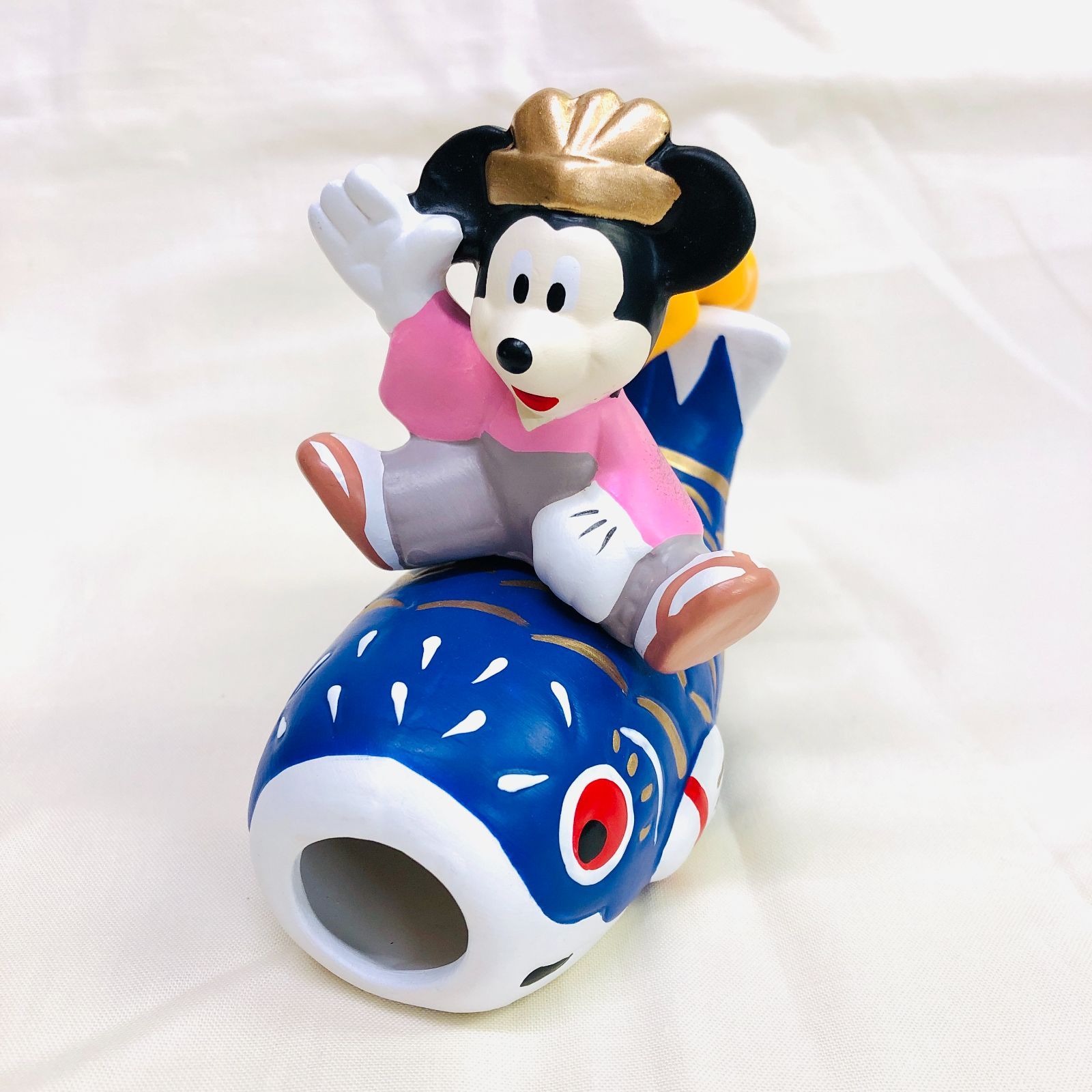 訳あり品】キャラクター節句人形 ミッキー＆プルート 鯉乗り 吉徳 五月  