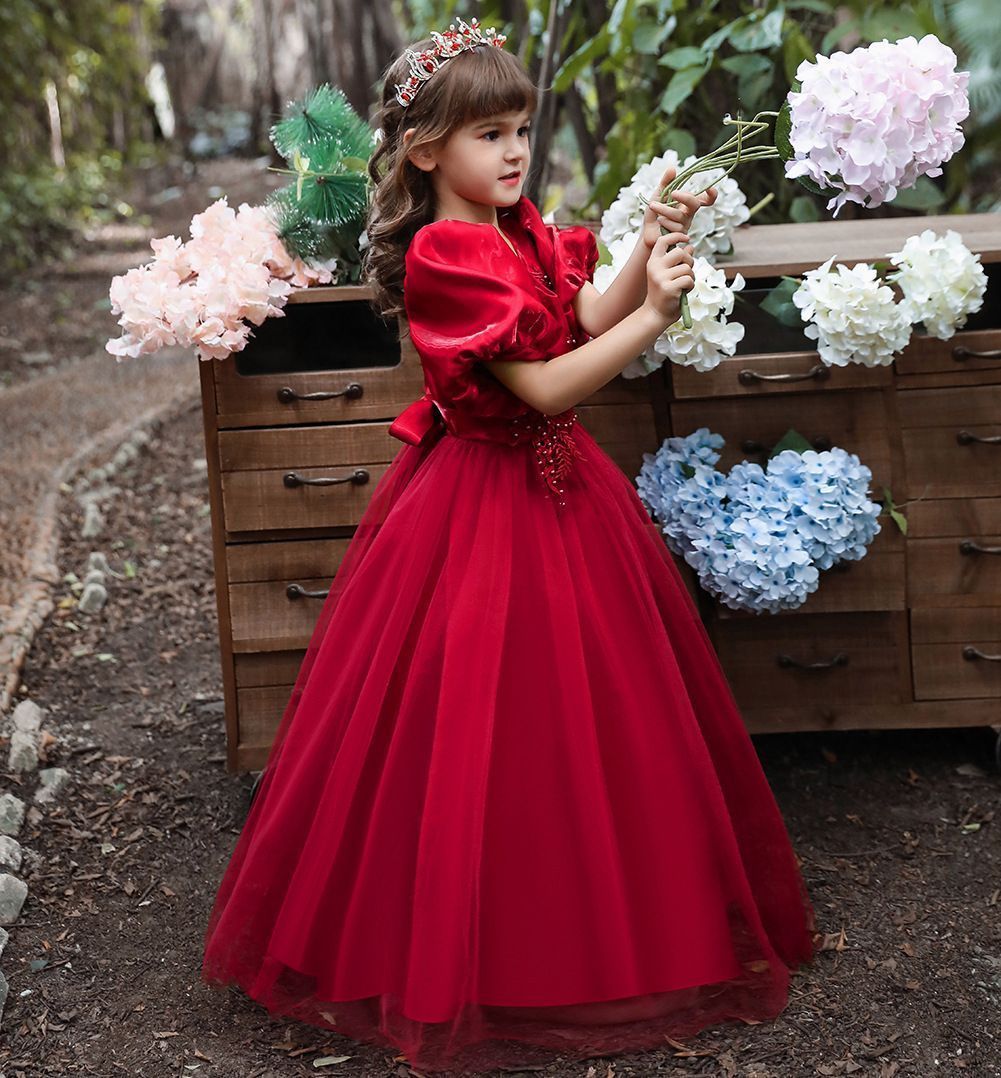 キッズ 子供ロングドレス 上品フォーマル  発表会 結婚式 誕生日 パーディー ピアノ発表会 子供ドレス ロングドレス ワンピース 結婚式