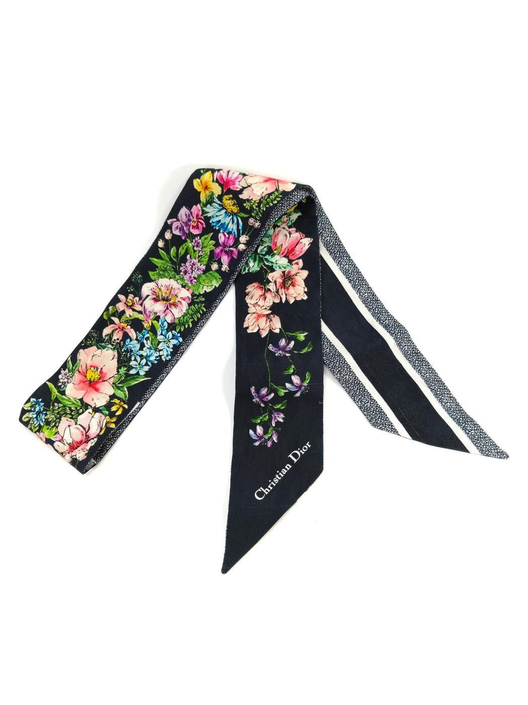 Dior ディオール D-Floral ミッツァ スカーフ シルク 花柄