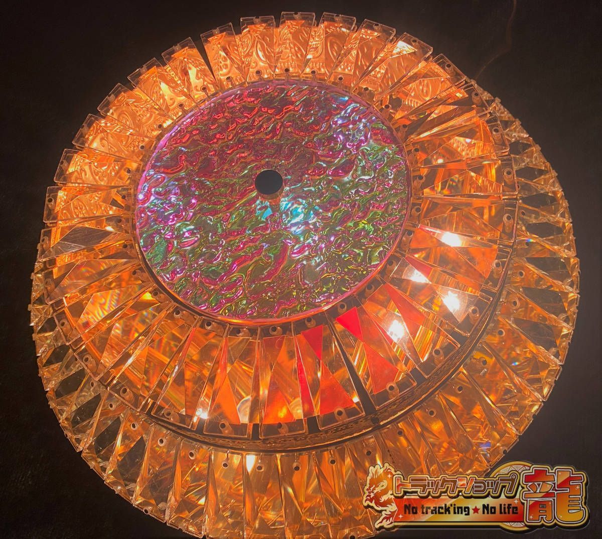 デコトラシャンデリア Φ40cm オーロラ シャンデリア 天吊り BA15S口金仕様 フルゴールド