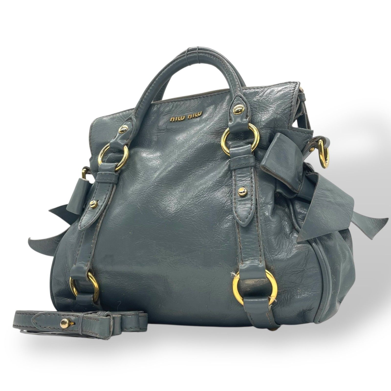 ミュウミュウ ショルダーバッグ/ハンドバッグ　RT0438 ペオニア ミュウミュウ ショルダーバッグ ハンドバッグ 2Way RT0438 レザー