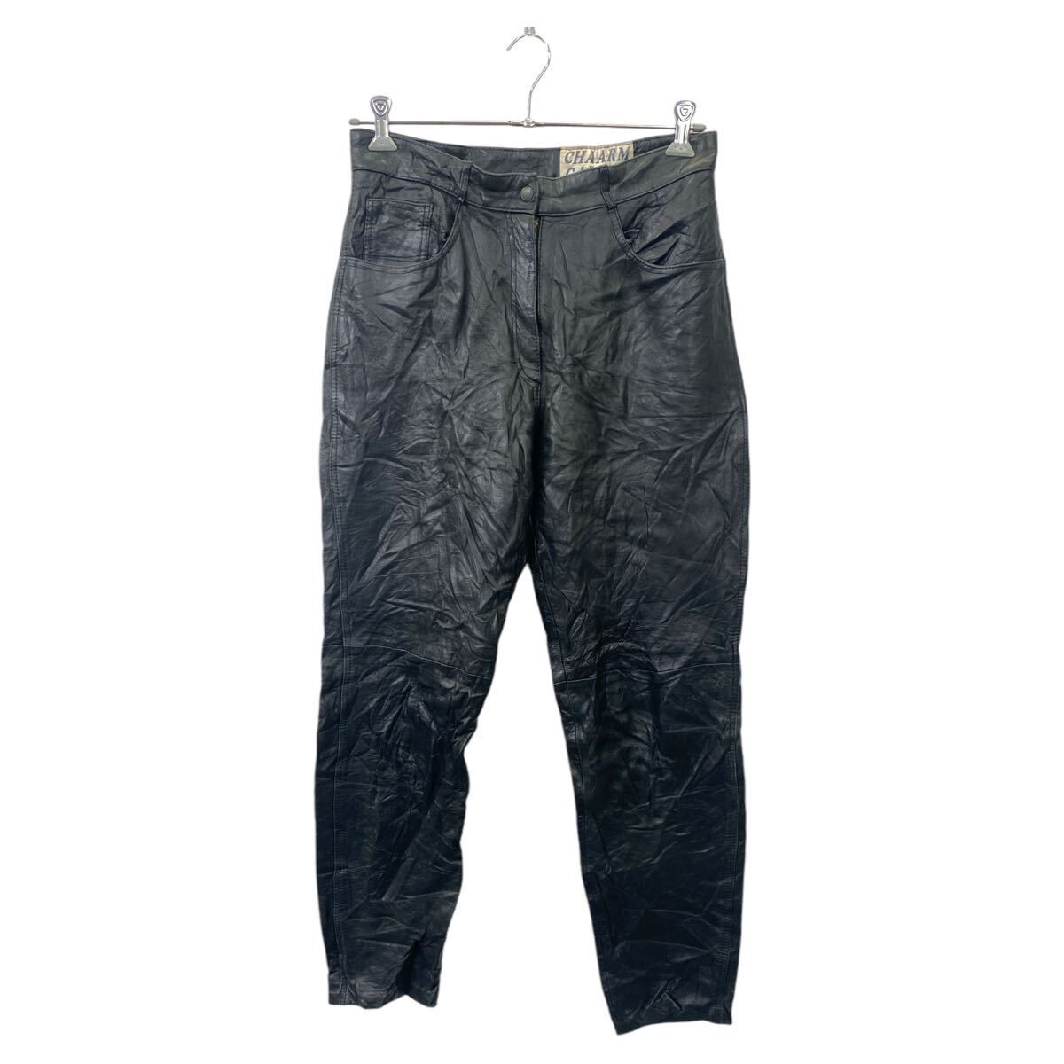 CHAARM GALLERY レザーパンツ W33相当 チャームギャラリー ブラック 古着卸 アメリカ仕入 2412-66