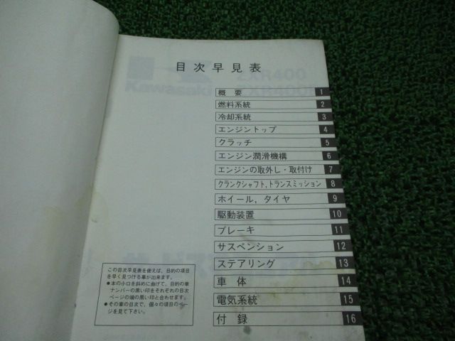 ZXR400 ZXR400R サービスマニュアル 1版補足版 配線図 カワサキ 正規