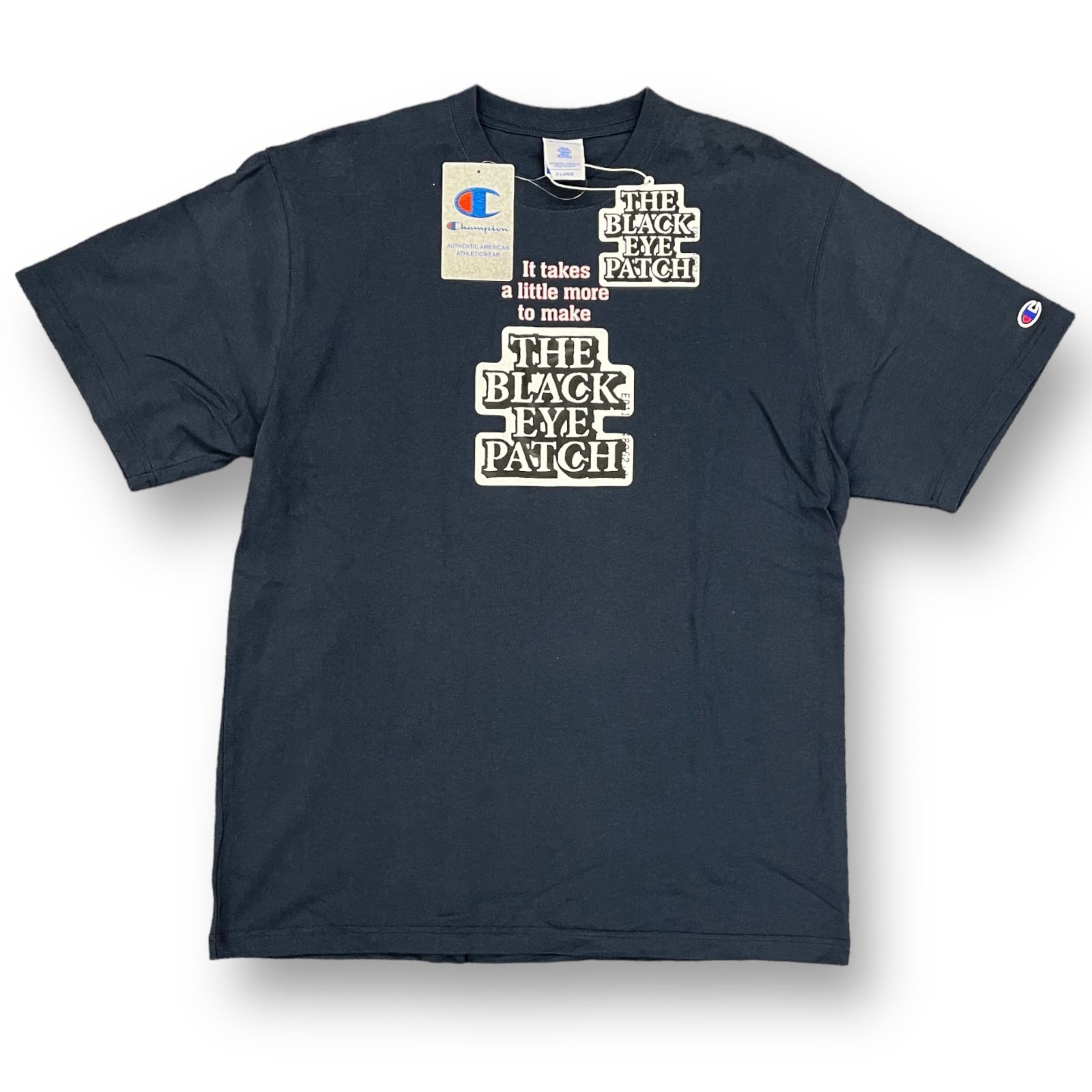 新品 Champion BLACK EYE PATCH ショートスリーブ コラボ プリント 