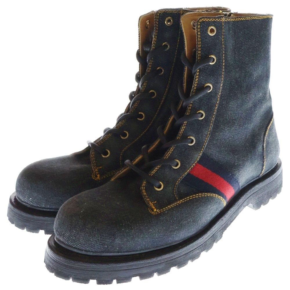 超美品 GUCCI レースアップブーツ レザー 7 厚底 楽天市場】GUCCI(グッチ) サイズ:36 GG 70mm Quilted Lace Up