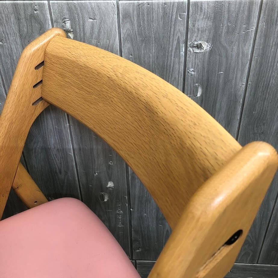 ss7219 カリモク デスクチェア ピーチピンク×ピュアオーク キャスター