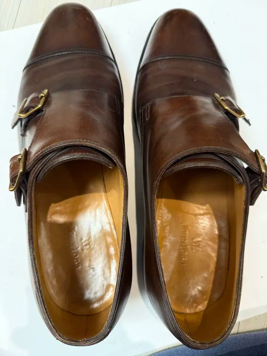  ジョン ロブ ダブルモンク ストラップ uk 7 ウィリアム ローファー ブーツ 革靴