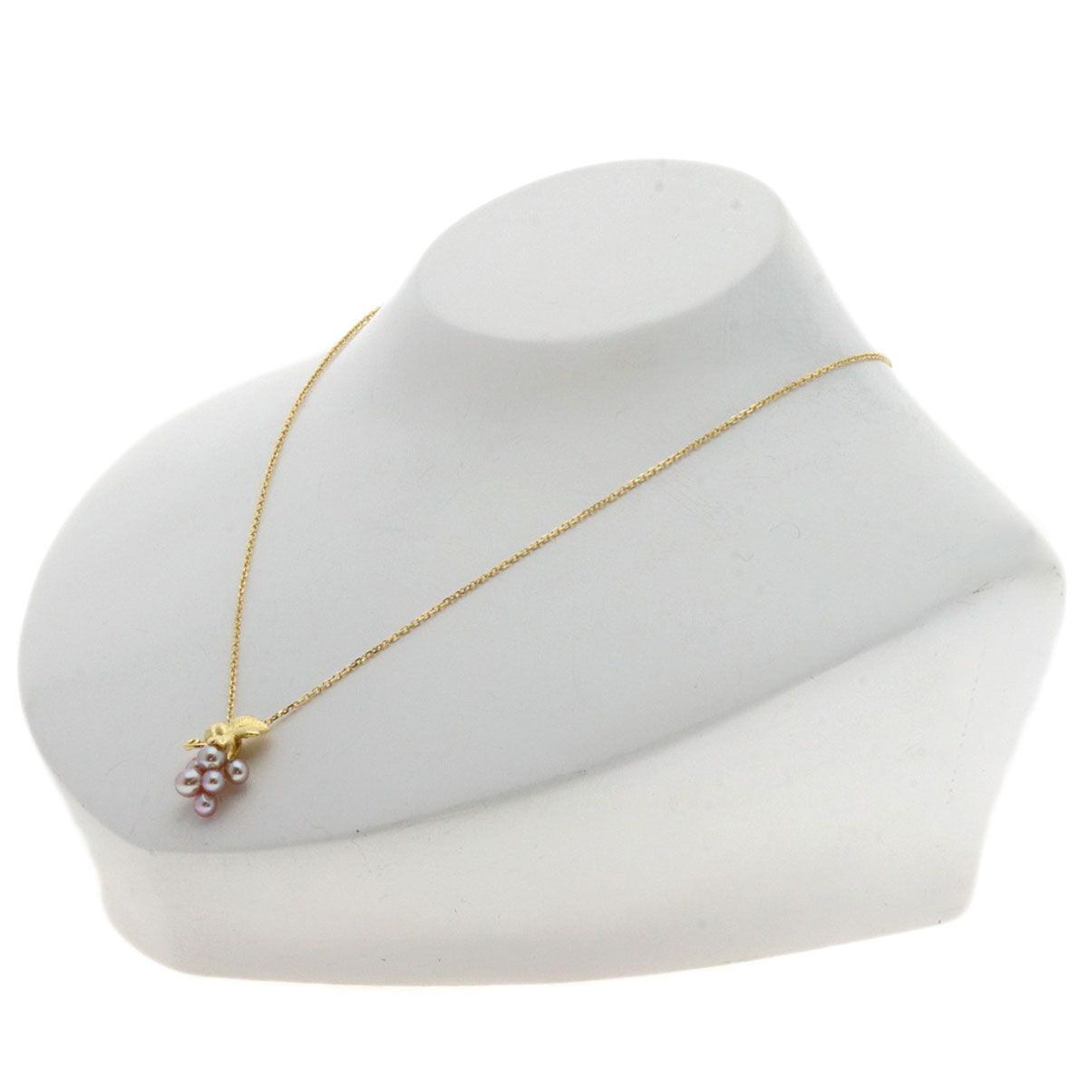 MIKIMOTO ミキモト 葡萄モチーフ パール 真珠 ネックレス K18YG
