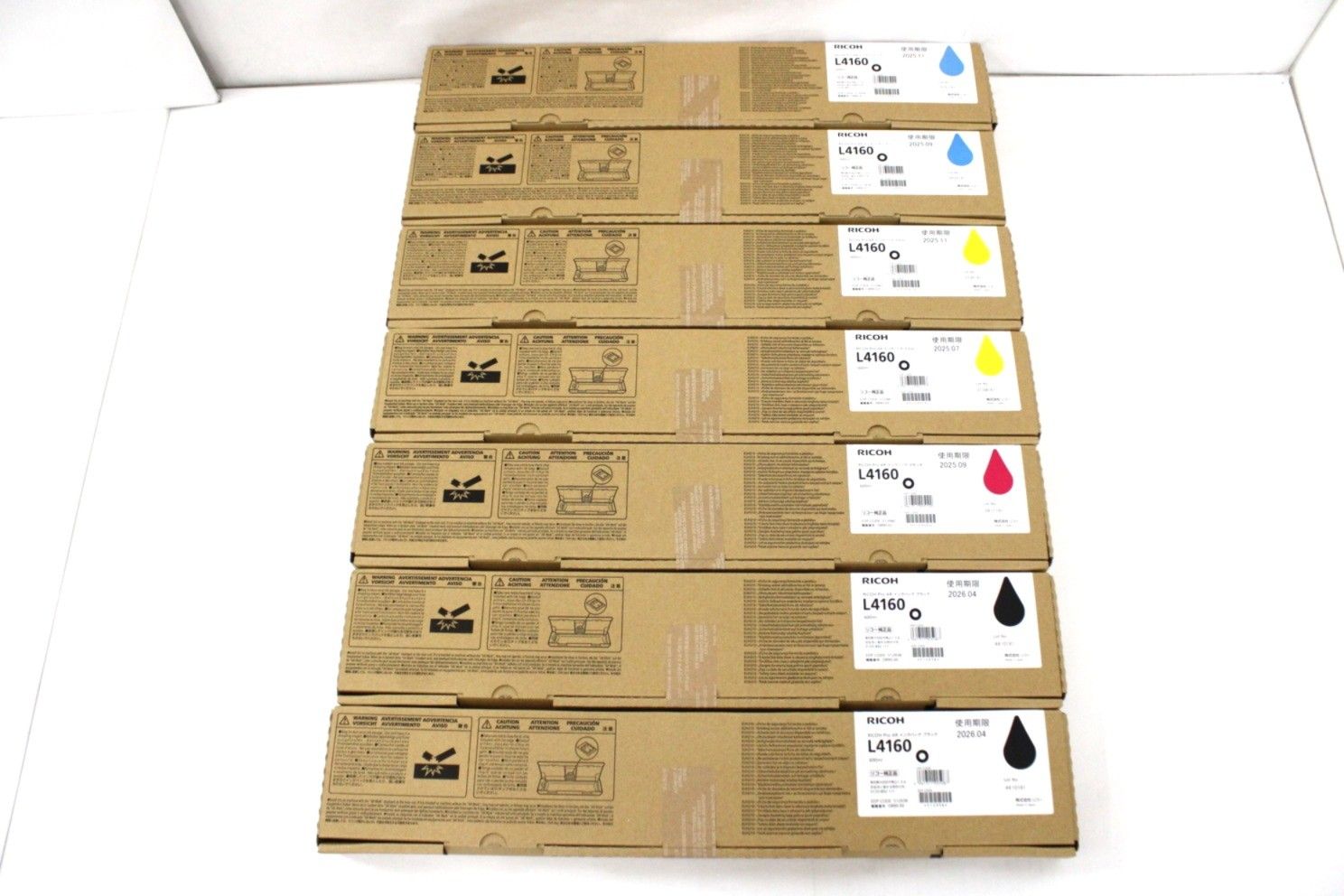 RICOH 純正 トナー L4160 4色7本 シアン マゼンタ イエロー ブラック リコー IT5EI2YK51TC-D-S00-byebye