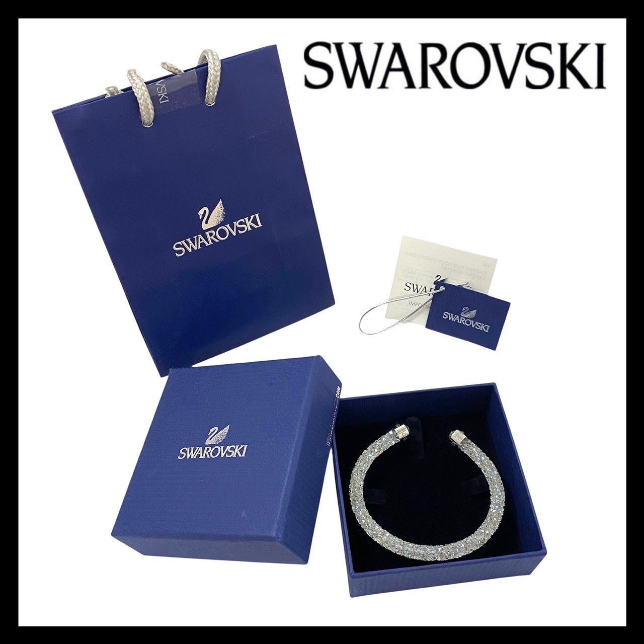 Swarovski シルバーバングル クリスタル付き Amazon | Swarovski スワロフスキー Twist Rows クリスタル