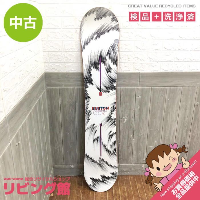 ss6904 【中古】札幌市内・札幌近郊 引取限定 バートン スノーボード 板のみ 140cm ホワイト×ブラック BURTON FEELGOOD 2015 スノボ ボード 白×黒 レディース スノーボード 中古