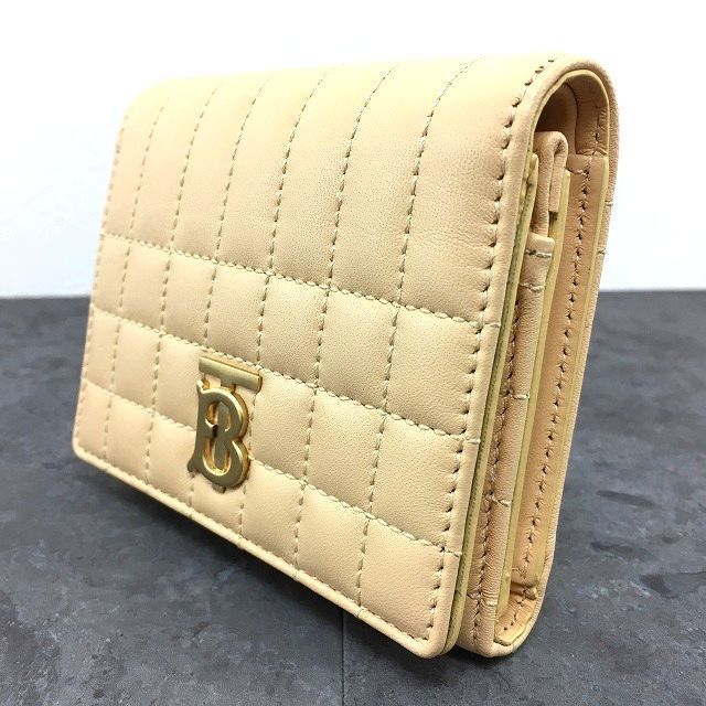 34 送料込み！ 未使用品 BURBERRY 三つ折り財布 ベージュ TB