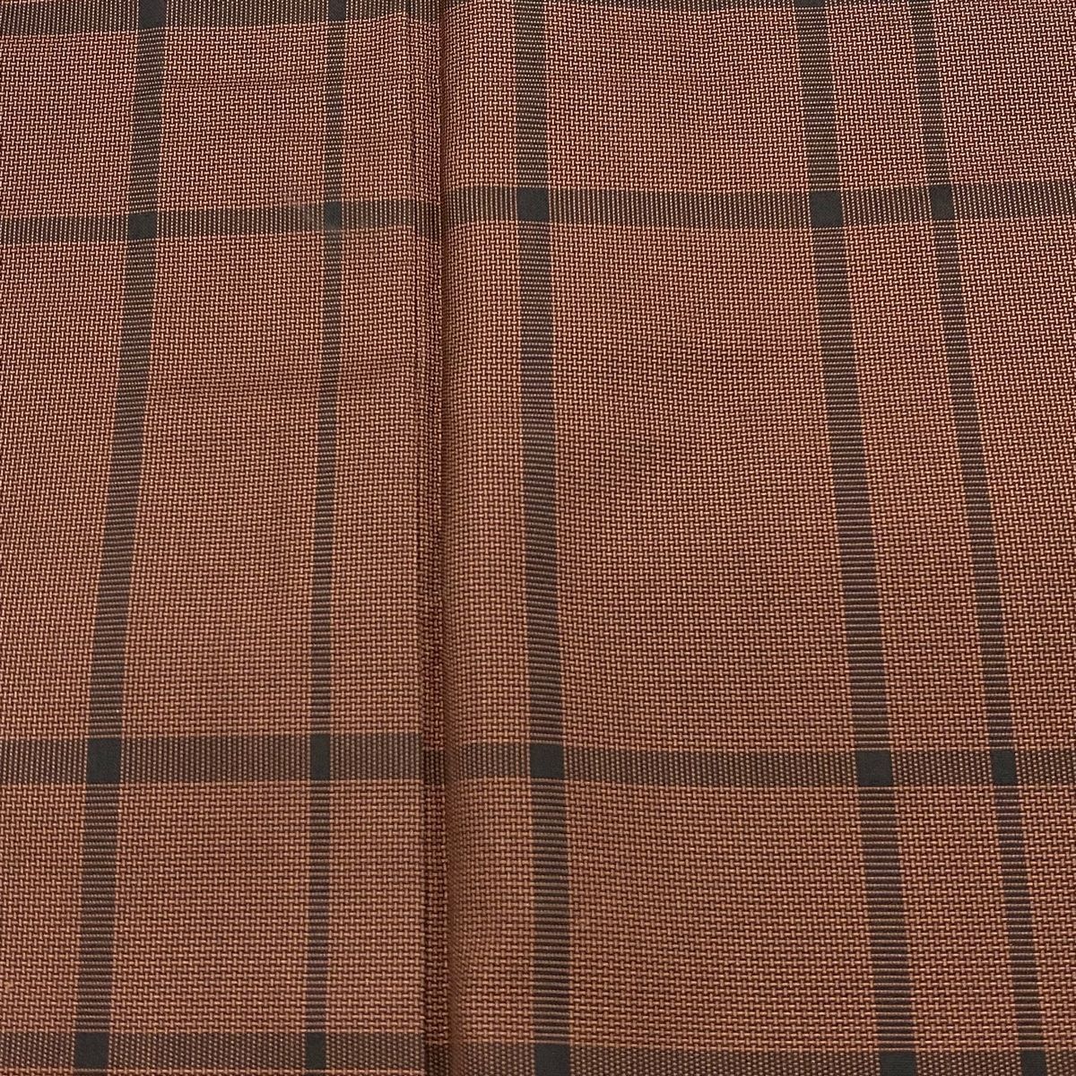 大島紬 身丈154cm 裄丈63.5cm S 袷 泥染 証紙 格子 焦茶色 正絹 名品  