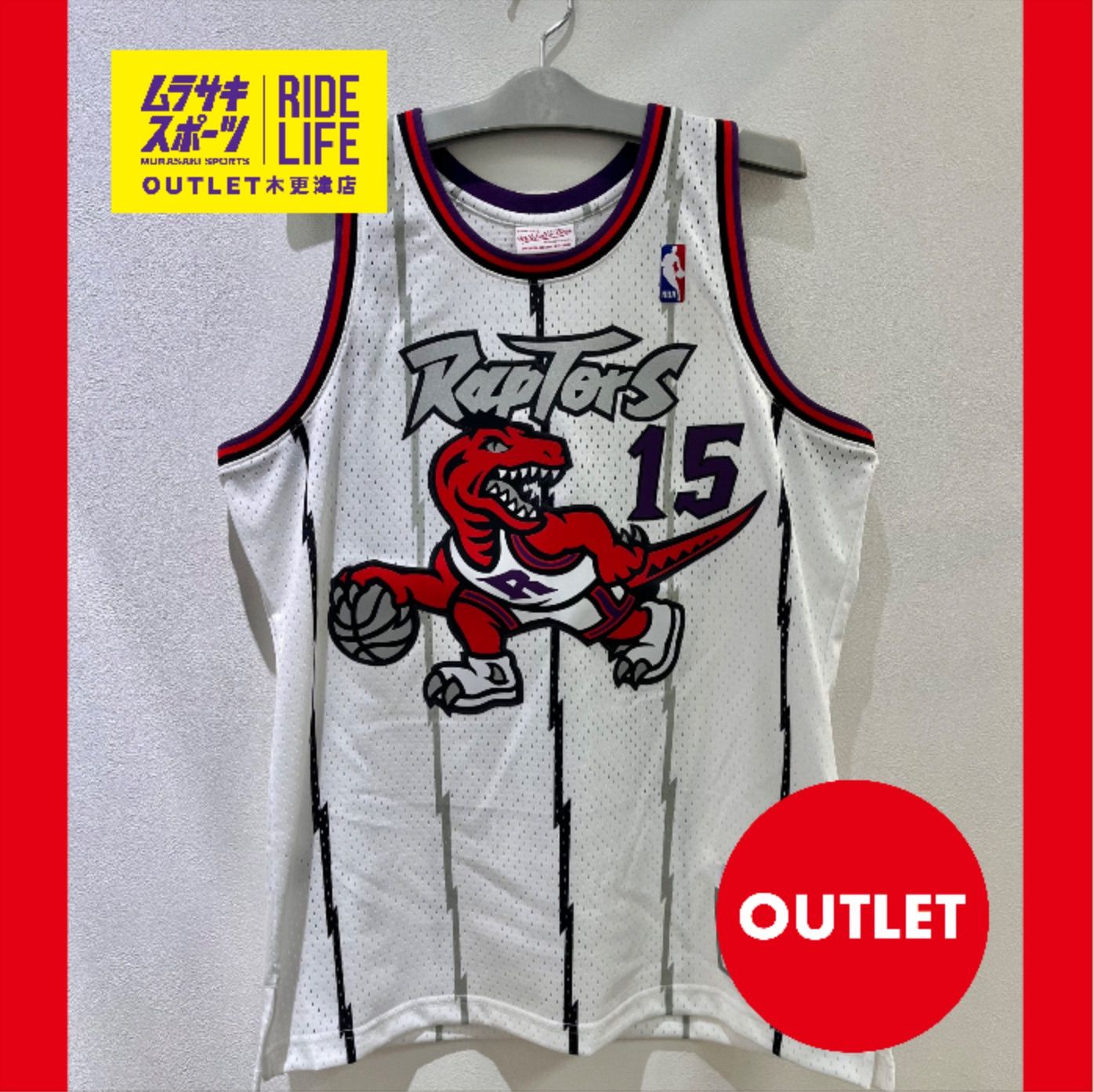 未使用品！ NBA RAPTORS CARTER #15 ビンス・カーター Mitchell&Ness