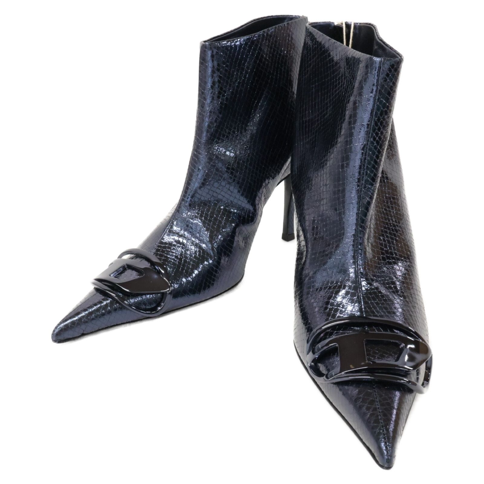 DIESEL(ディーゼル) ショートブーツ 24.5 レディース - 黒 スタッズ