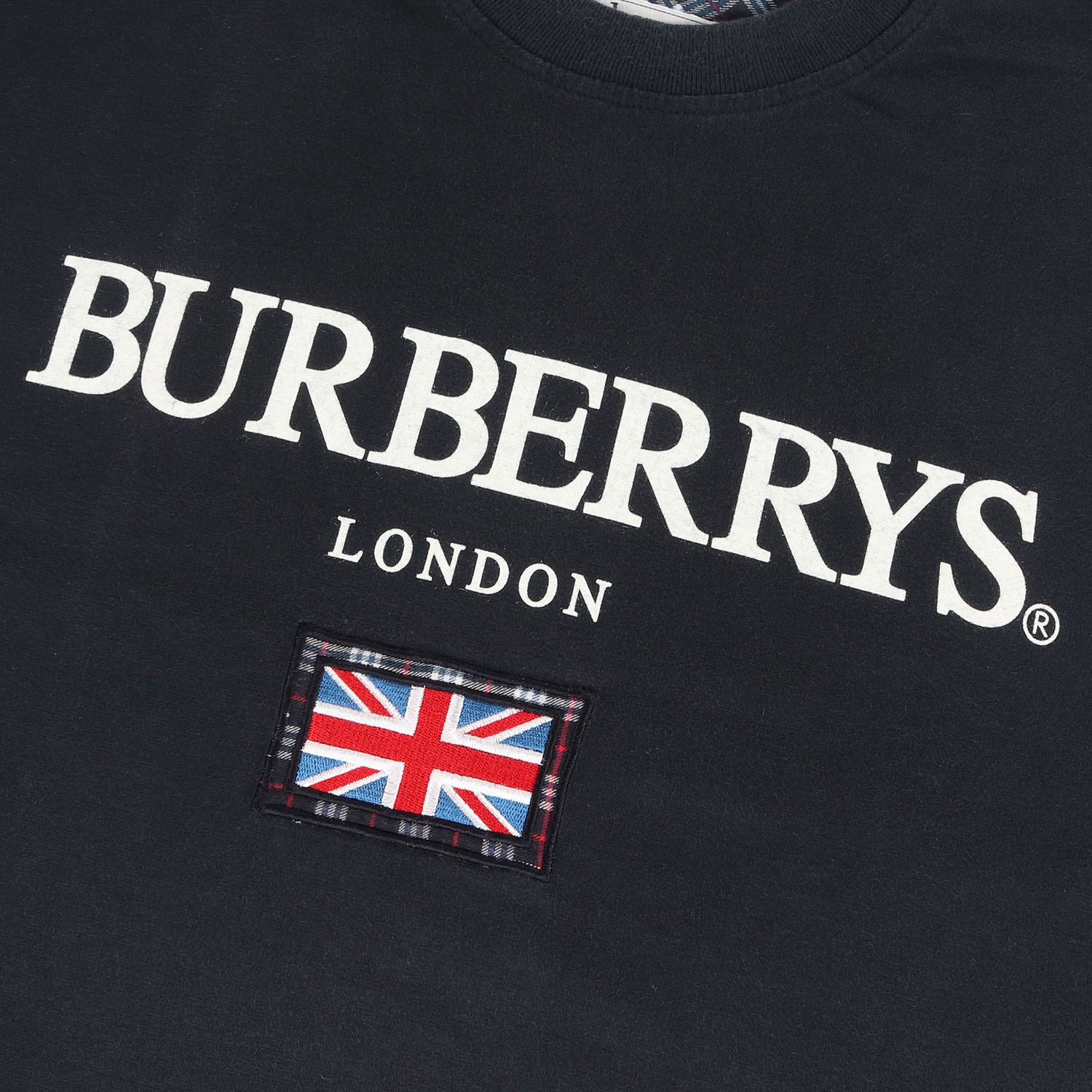 BURBERRY バーバリー Tシャツ サイズ:L 90s ブランド ロゴ 国旗