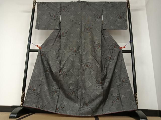 本場大島紬 泥染め 黒系 亀甲文 楽天市場】【送料無料】本場奄美大島紬 男物 大島紬 泥染 茶