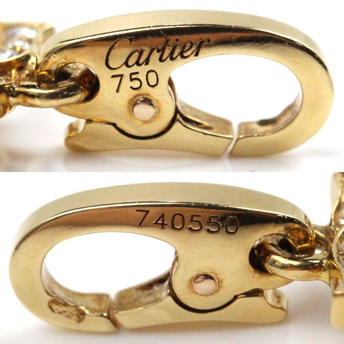 美品　カルティエ　2Cチャーム　18YG  ダイヤモンド CARTIER/カルティエ】 2Cチャーム ダイヤモンド ペンダント