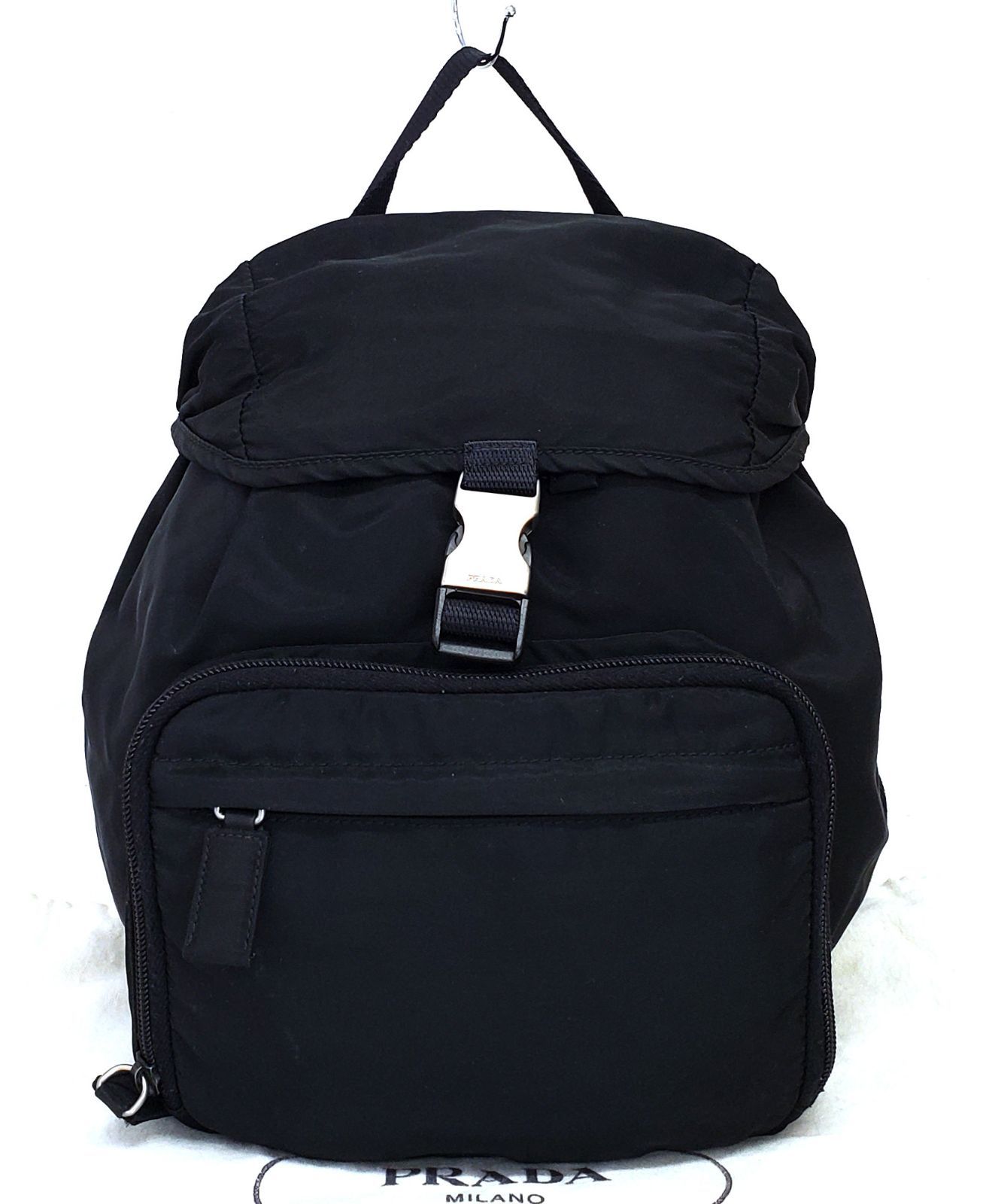 美品 PRADA プラダ リュック バッグパック デイパック ナイロン ブラック D1576◇超美品【プラダ】リュックサック ナイロン◇バックパック