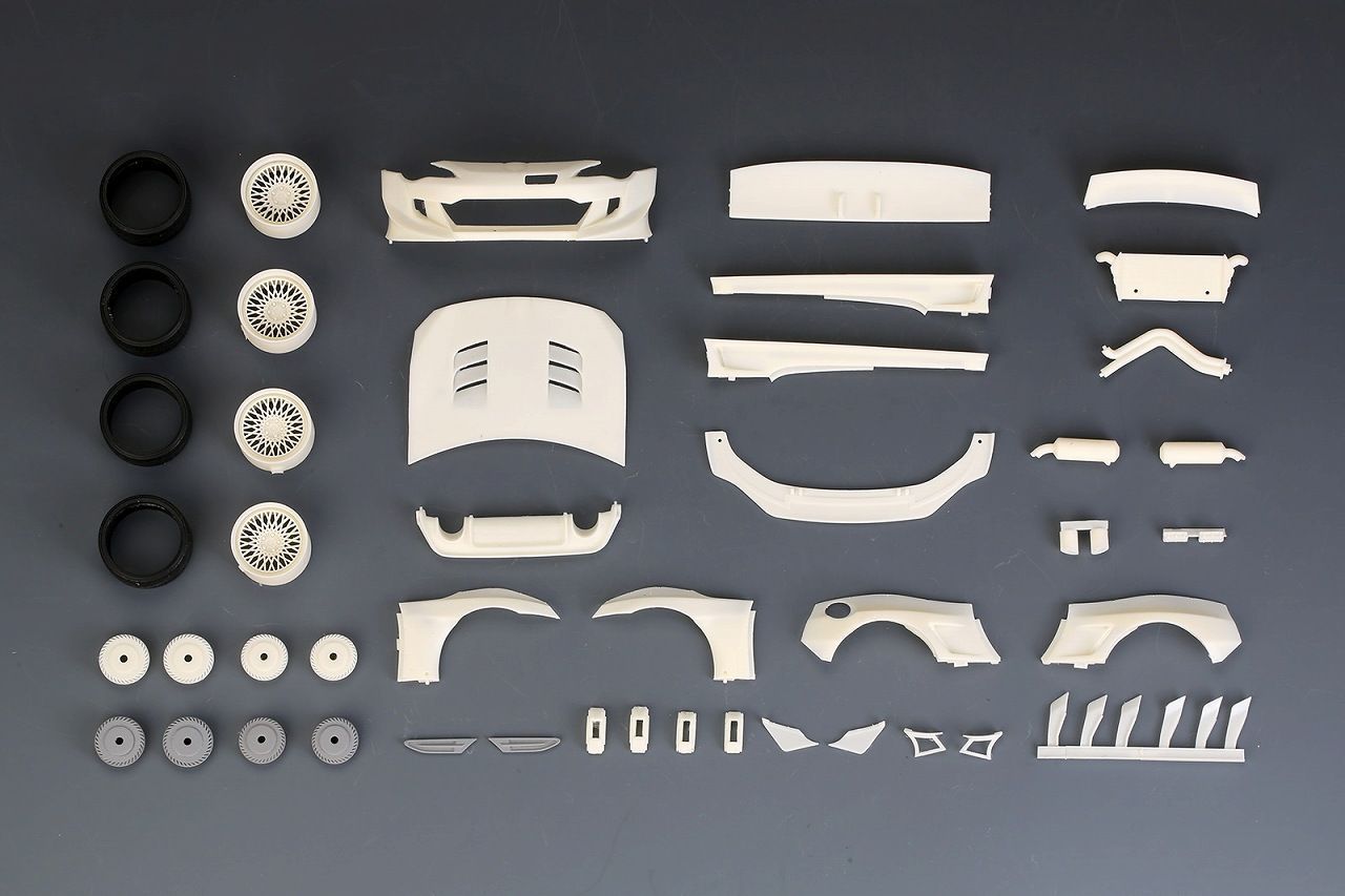 ホビーデザイン HD03-0508 1|24 ロケットバニー FT86 V3 ワイドボディキット タミヤ用 FT86 24323-24324-24336 レジン エッチングパーツ デカール メタルパーツ