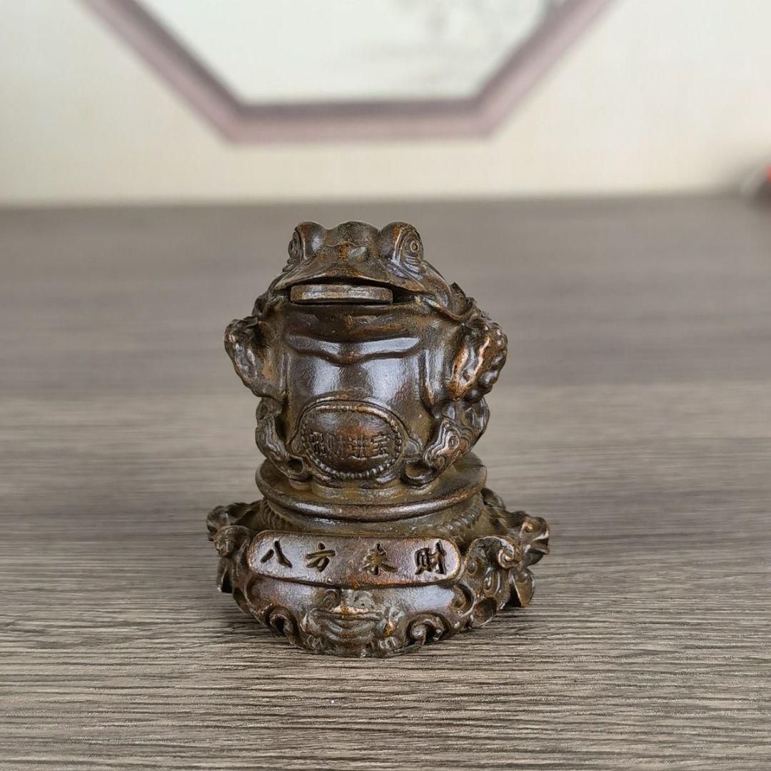 招き金蟾 八方来財 茶寵 装飾品 工芸品 美術品 置物 - メルカリ