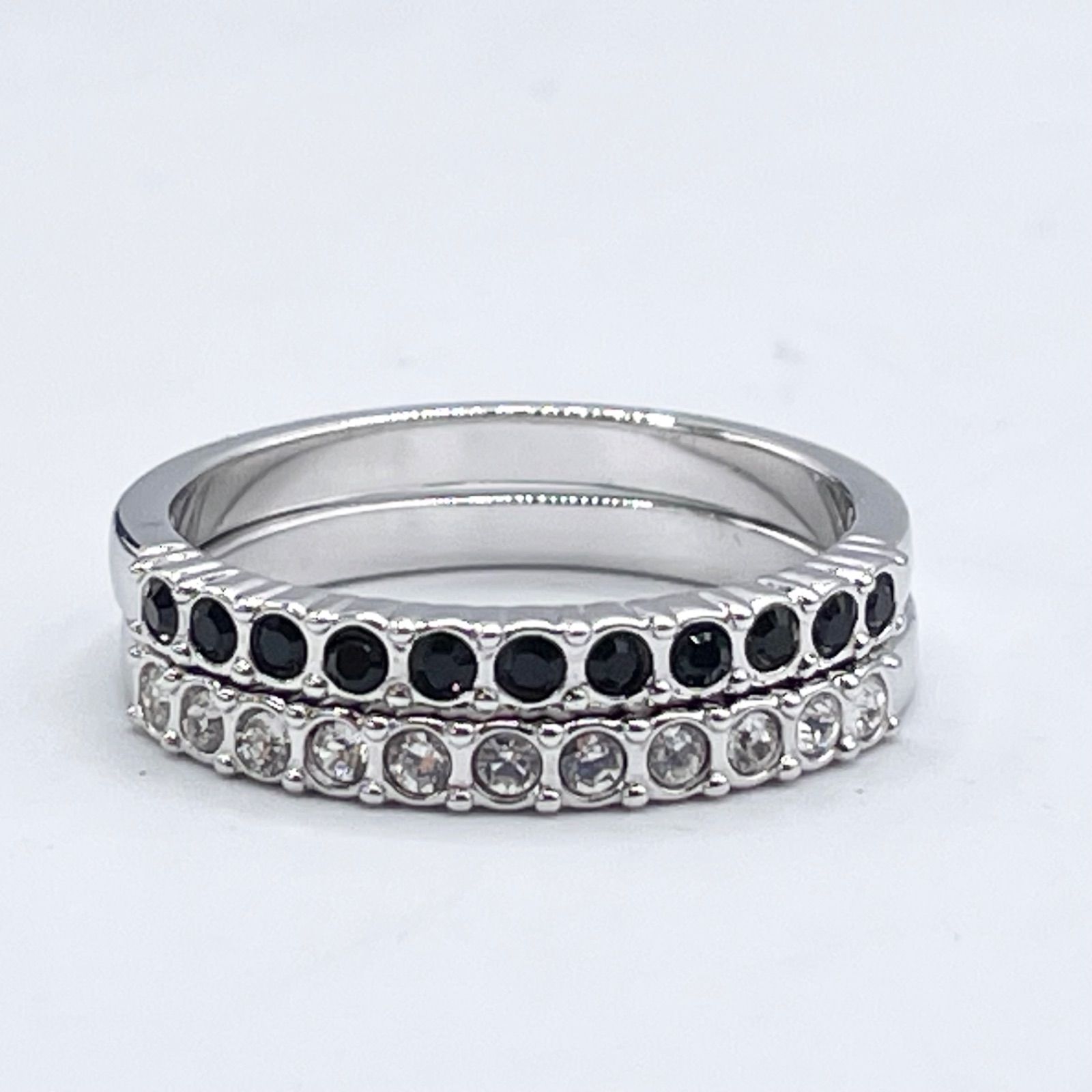 SWAROVSKI スワロフスキー 2連 2way パールリング 55サイズ