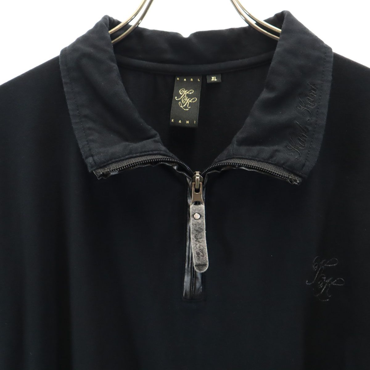 Karl Kani ブラックハーフジップシャツ 楽天市場】アウトレット!!カールカナイゴルフ ベーシックロゴ