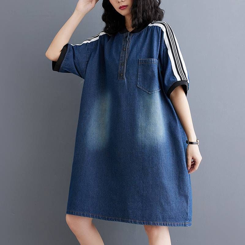 美品　トゥービーシック　デニム チュニックワンピース TO BE CHIC (大きいサイズ) / トゥー ビー シック (オオキ