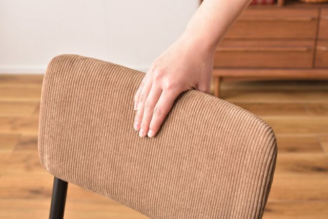 東谷 パッソ チェア ブラウン W44×D55×H82×SH47 PC-76BR ダイニング デスク チェア コーデュロイ スチール メーカー直送 送料無料 東谷 パッソ チェア ブラウン W44×D55×H82×SH47 PC-76BR ダイニング