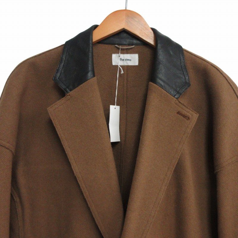 The steno 新品未使用品 やぎ革 ウール カシミヤ チェスターコート.
