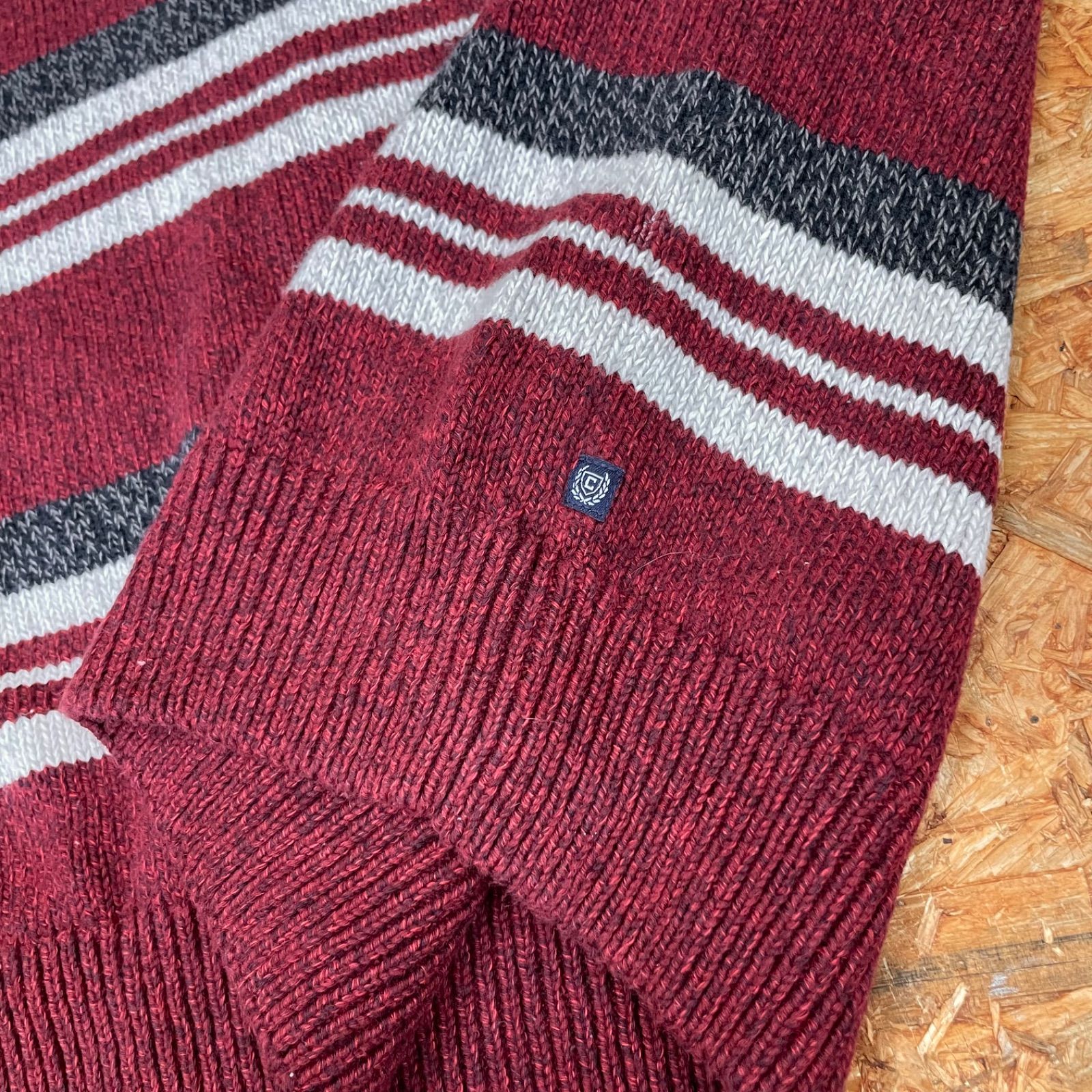 CHAPS Ralph Lauren コットンニット ハーフジップセーター L 
