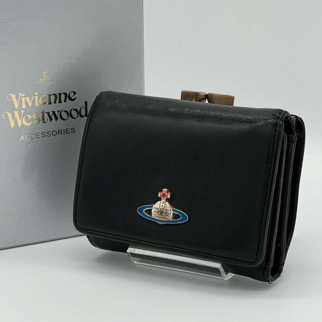 ✨良品✨Vivienne Westwood 三つ折財布 がま口財布 ブラック - メルカリ
