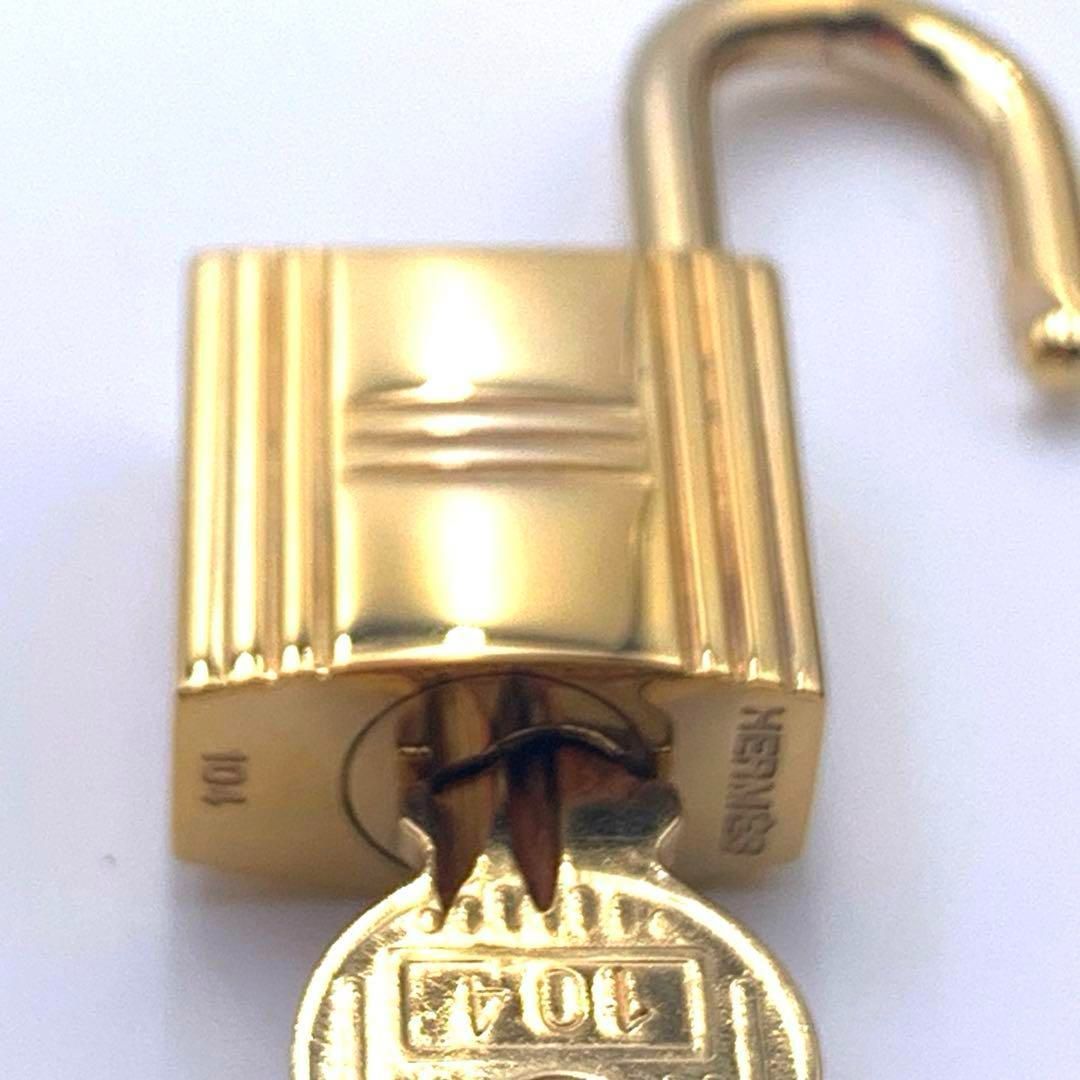 HERMES エルメス カデナ 104番 ゴールド 24Kメッキ 鍵付き 南京錠