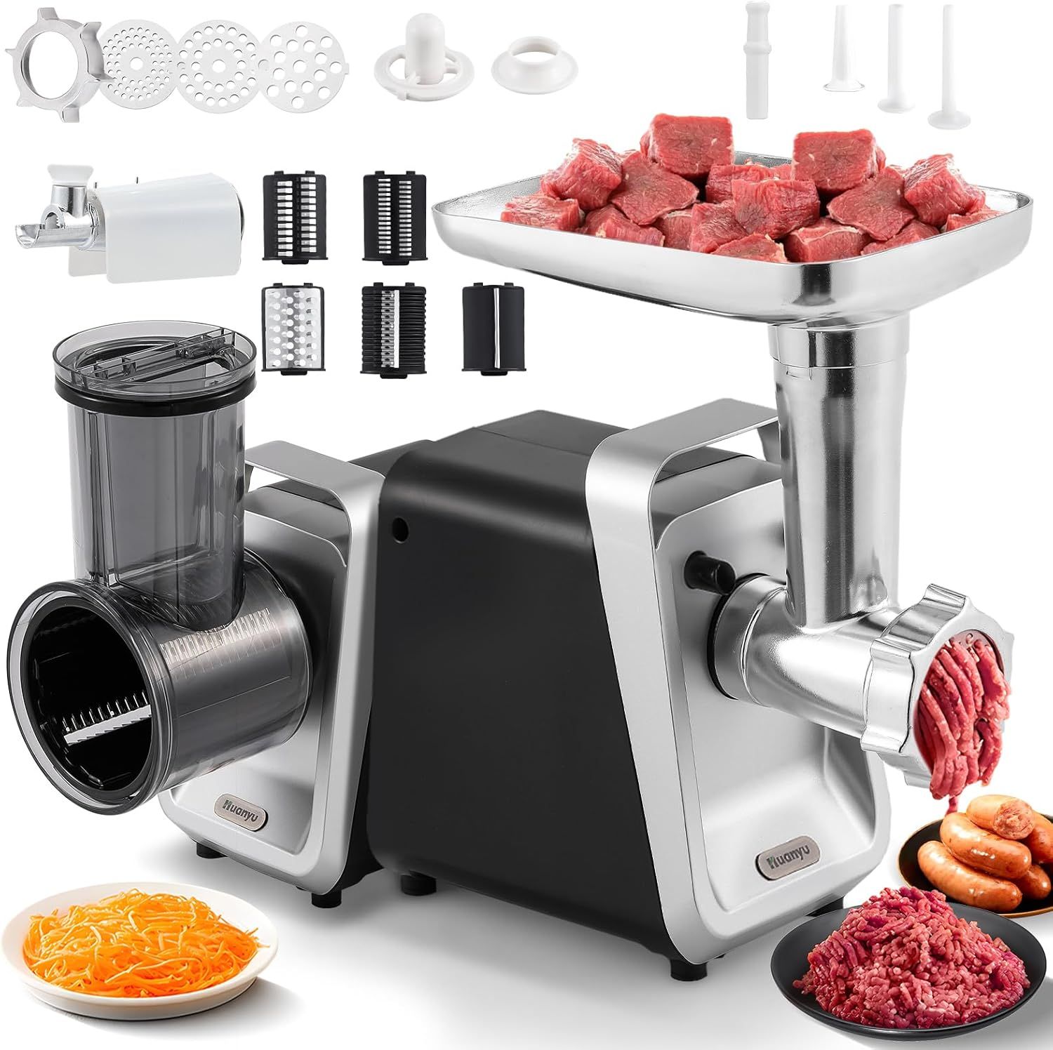 Hanchen ミンサー ミンチ機 3/5/7mmプレート付き Amazon | Hanchen ミンサー ミンチ機 3/5/7mmプレート付き 肉