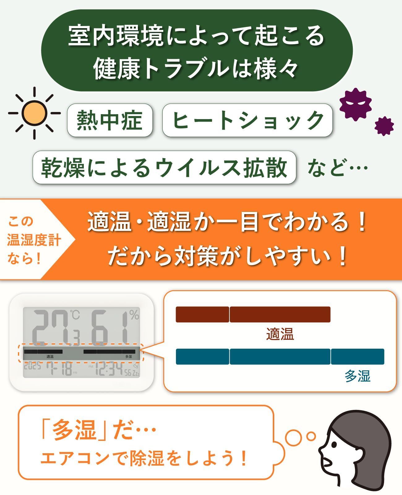 温湿度計 遠くからでも温度