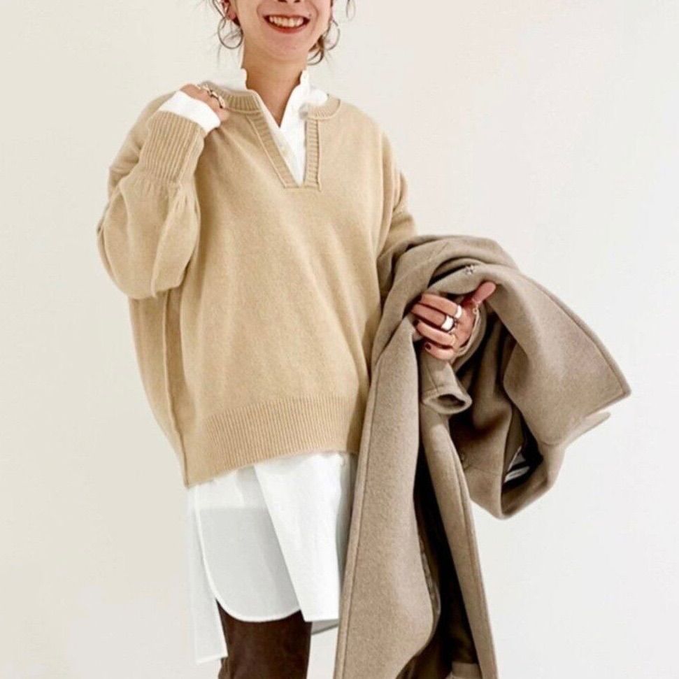 JOURNAL STANDARD - JOURNAL STANDARD ウールカシミヤスキッパーニット JOURNAL STANDARD（ジャーナルスタンダード）の「ウールカシミヤ