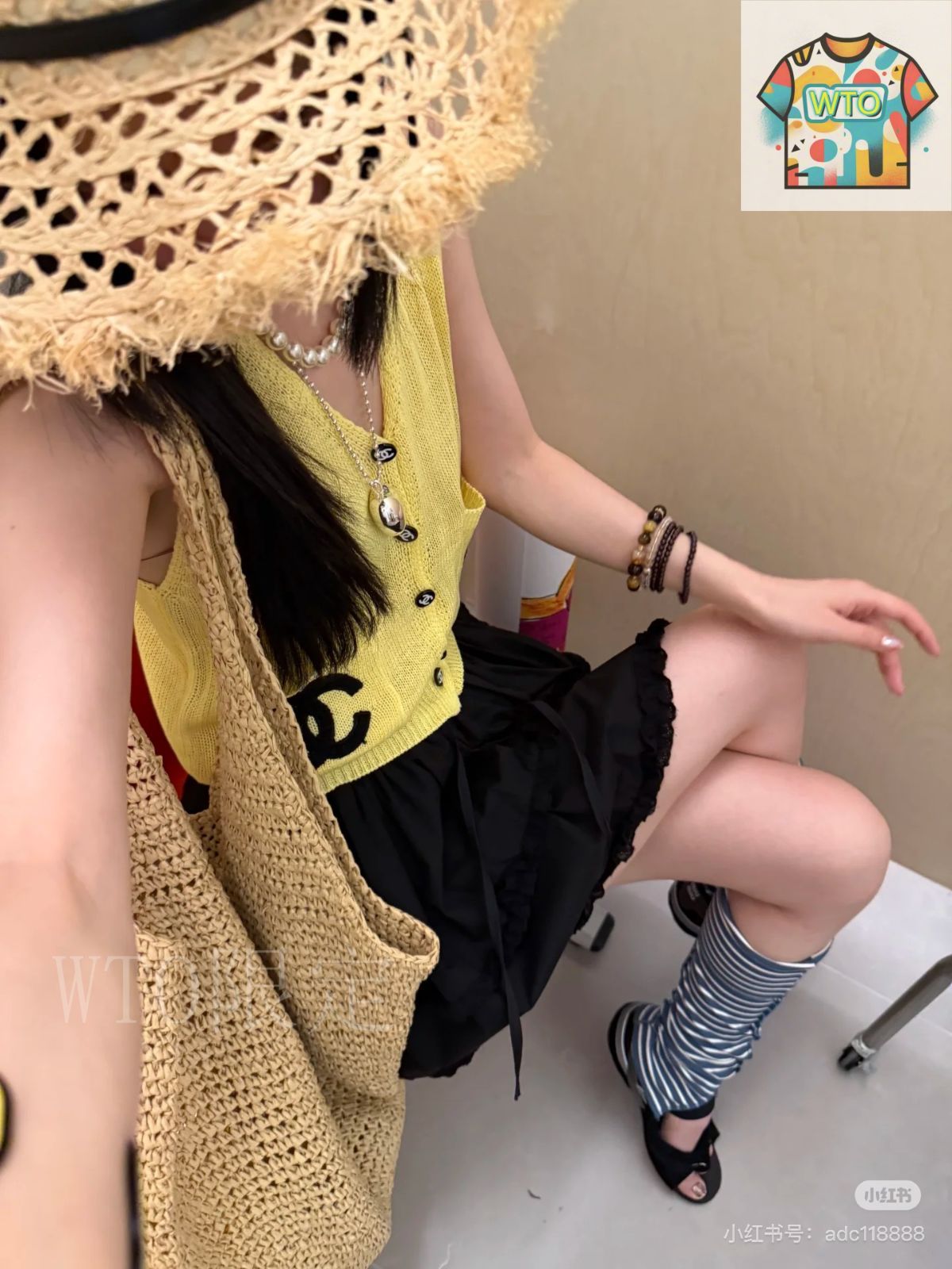今日特価】Chanel シャネル ポケット付きダブル C ニットベスト