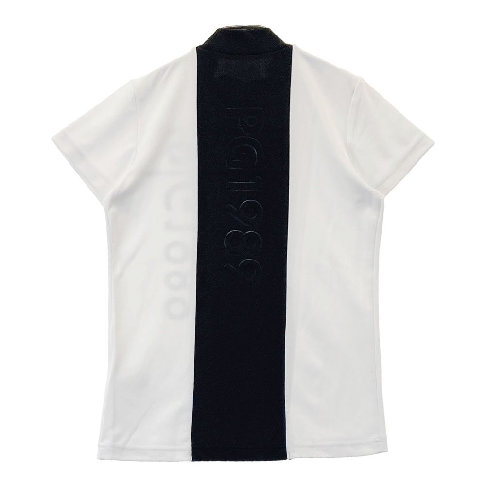 サイズ 2 PEARLY GATES パーリーゲイツ モデル モックネック 半袖Tシャツ プリント ホワイト系 240101541036 ゴルフウェア レディース ストスト