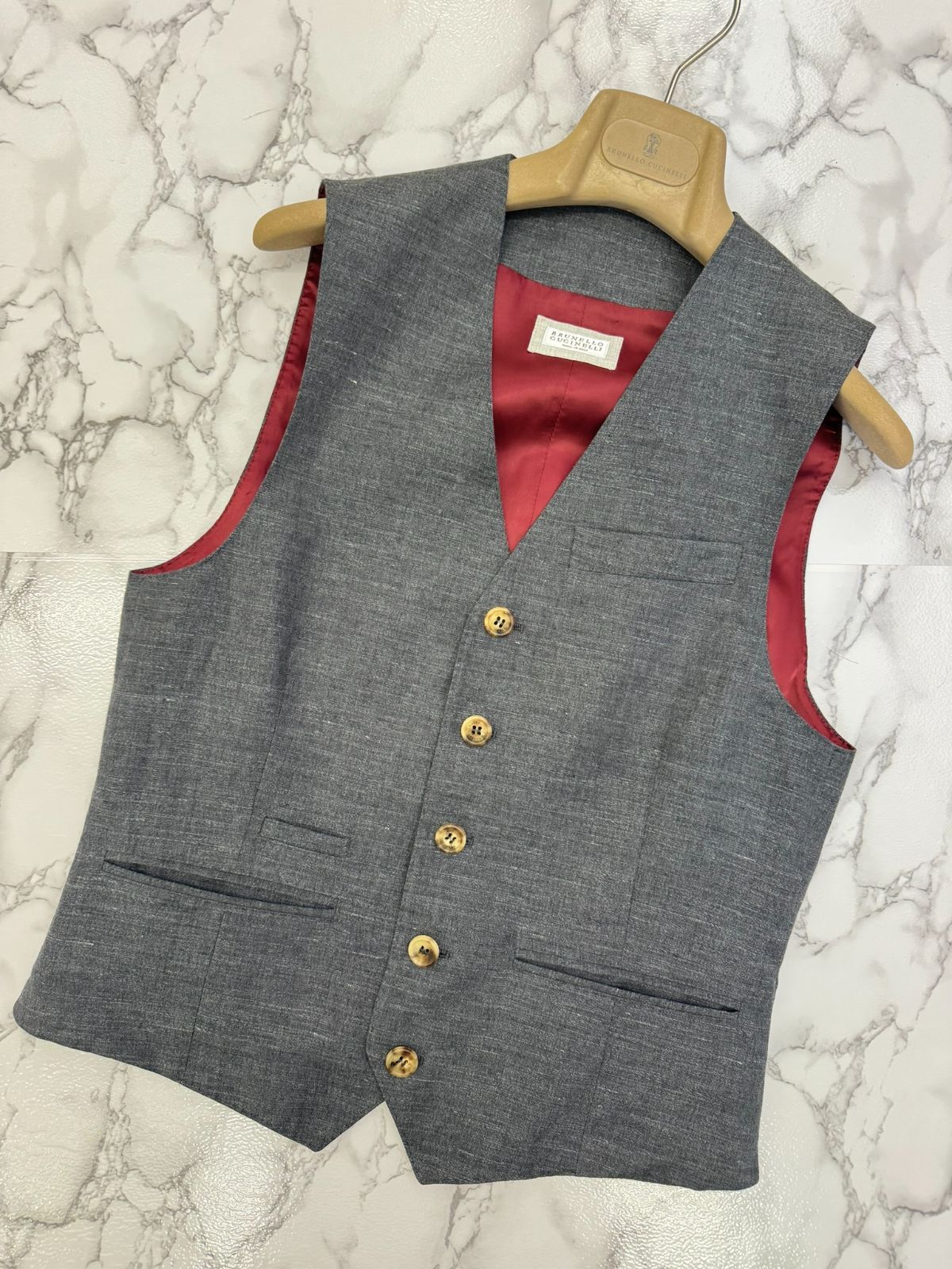 BRUNELLO CUCINELLI ブルネロクチネリ リネン×ウール ジレ ベスト