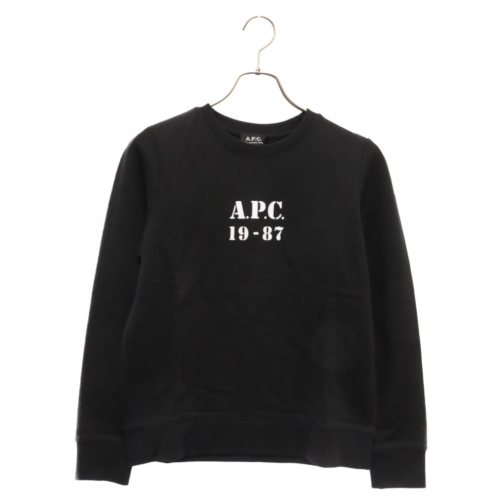 A.P.C (アーペーセー) Melissa Logo Sweatshirt プリントロゴ クルーネック スウェットトレーナー ブラック F27610