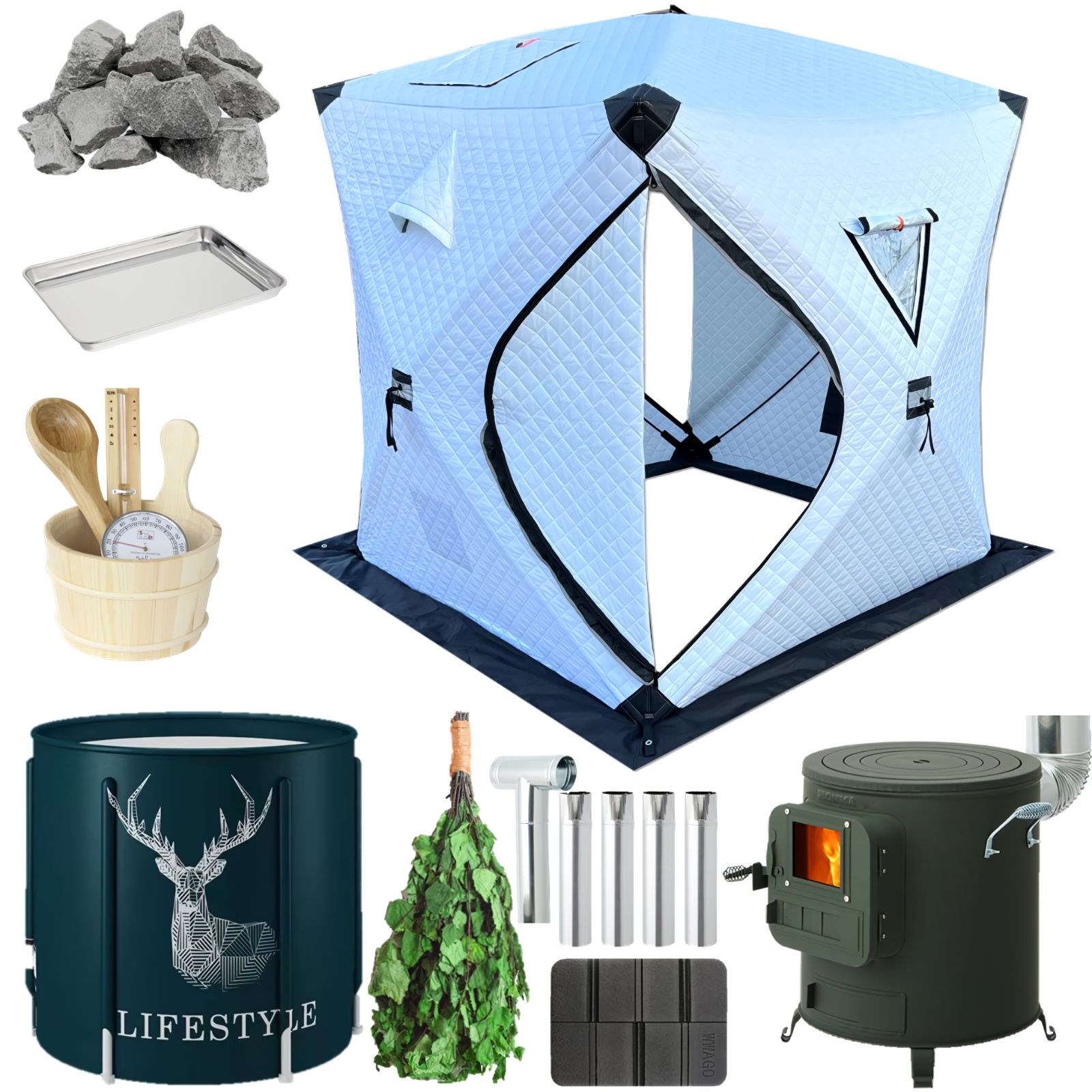 サウナテントセット(水風呂付) - メルカリ 