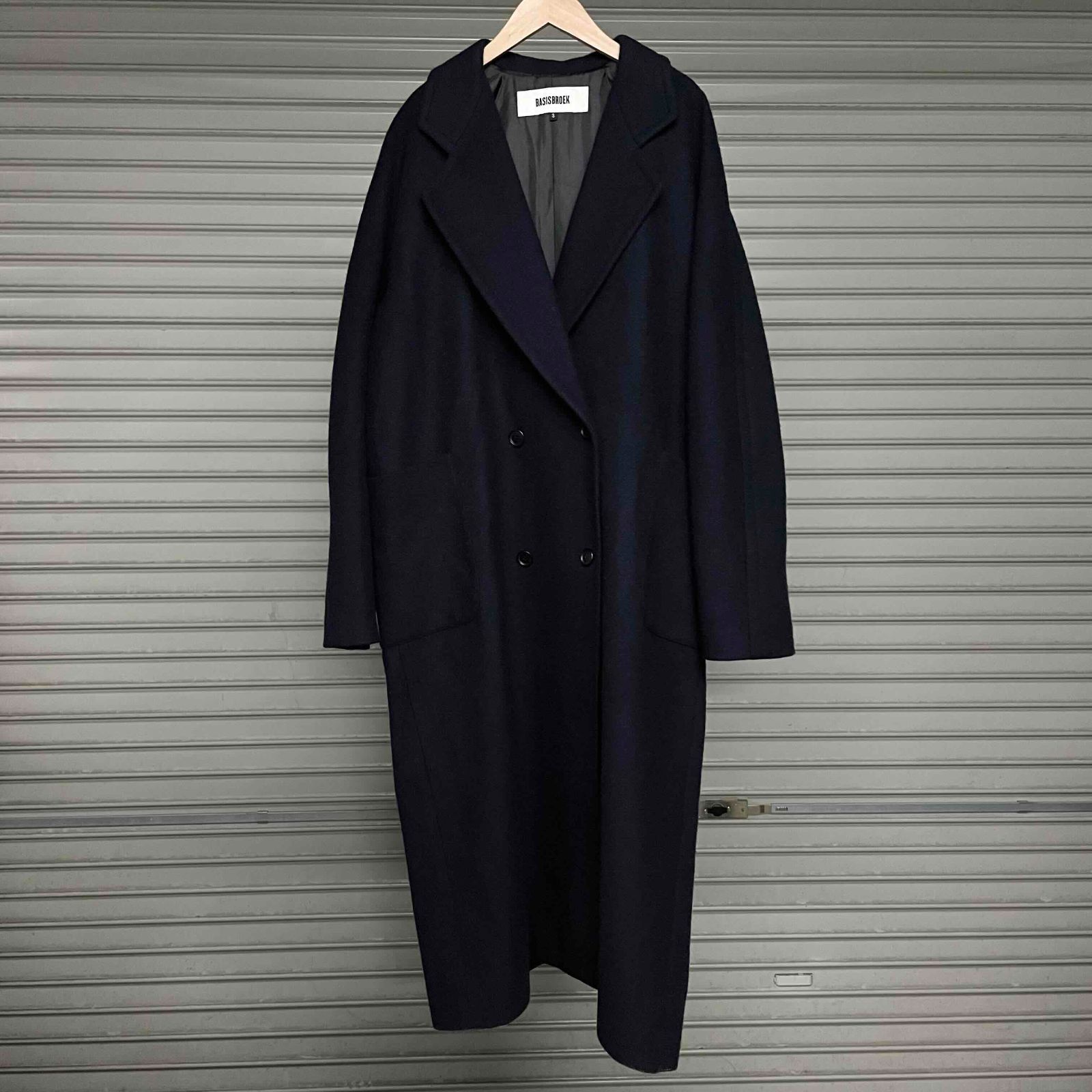 BASISBROEK バージスブルック ウールチェスターコート ネイビー サイズ