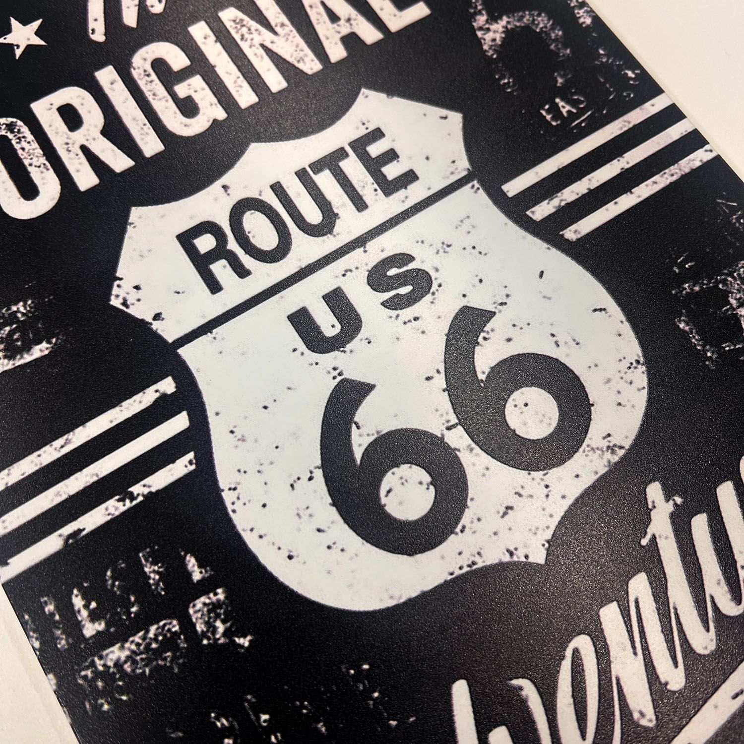 ルート66 サインプレートとアートパネルセット アメリカン雑貨 ブリキ看板 ルート66 ポスター グッズ