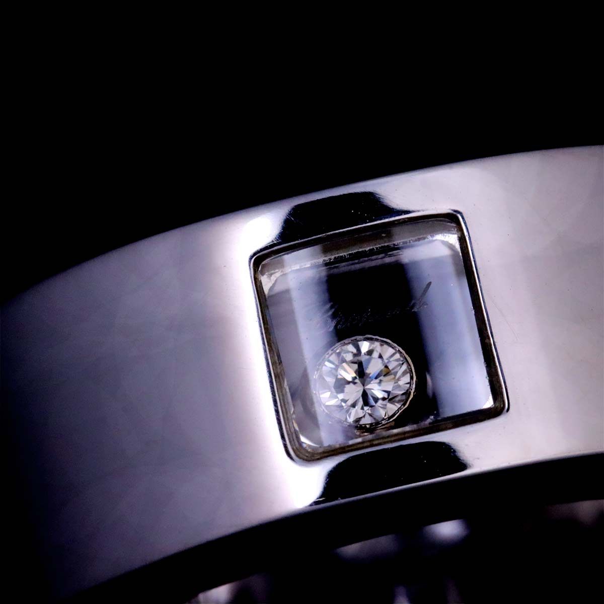 ショパール Chopard ハッピーダイヤ スクエア 12号 リング K18 WG